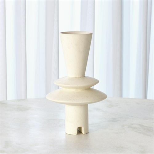 Adelyn Geometric Vase-White Adelyn Geometric Vase-White