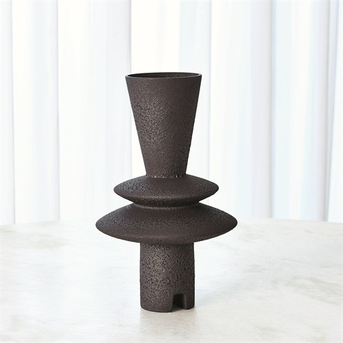 Adelyn Geometric Vase-Black