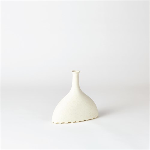 Noelle Geometric Vase-White Noelle Geometric Vase-White