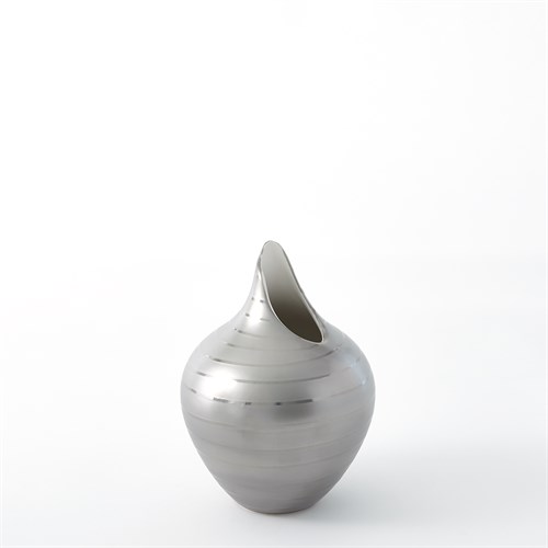 Platinum Stripe Vase-Sm