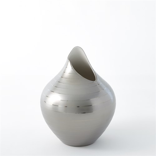 Platinum Stripe Vase-Med