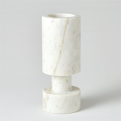 Luc Vase-White Marble