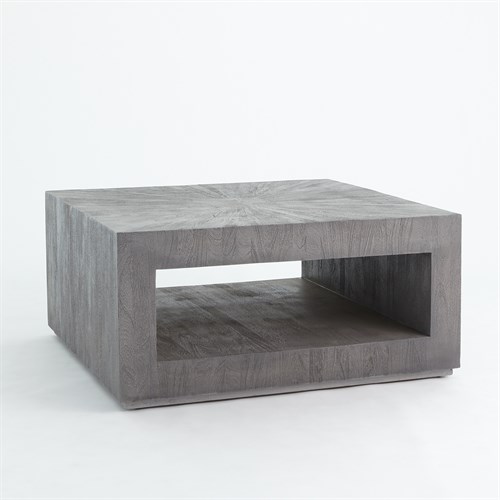 Driftwood Square Coffee Table-Grey