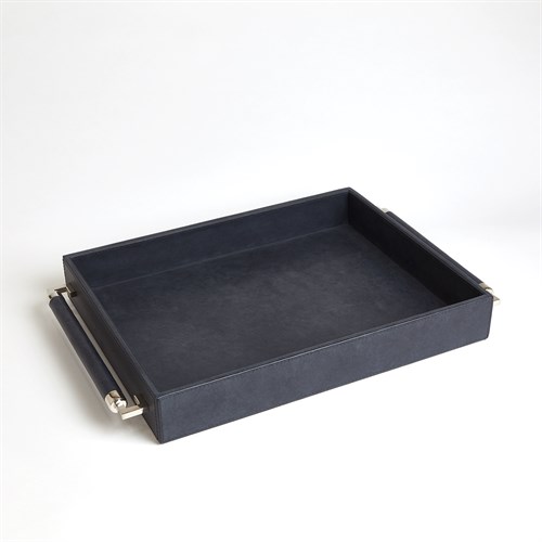 Double Handle Serving Tray-Blue Wash