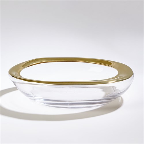 Organic Formed Bowl-Gold Rim