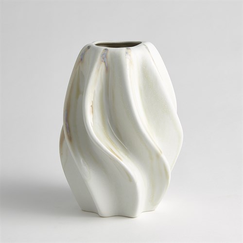 Twist Vase-Ivory