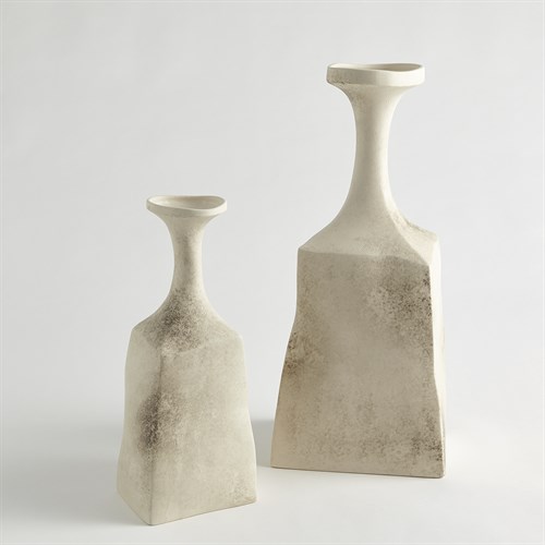 Rhombus Vases-Matte Cream Marble