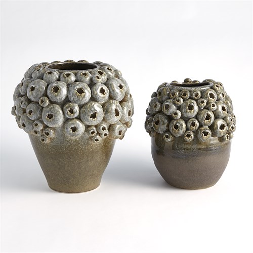 Round Sea Coral Vase-Reactive Sage Round Sea Coral Vase-Reactive Sage