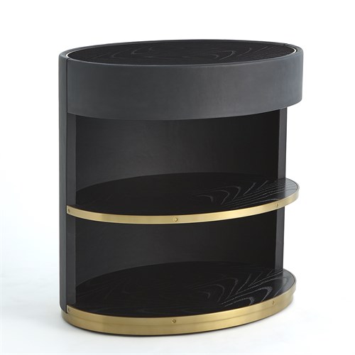 Ellipse Bedside Cabinet-Black