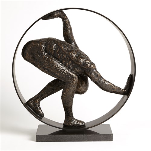 Man in Circle Sculpture-Bronze Man in Circle Sculpture-Bronze