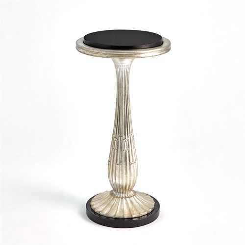 Fluted Side Table-Silver Leaf Fluted Side Table-Silver Leaf