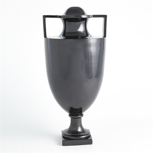 Square Handle Amphora Urn-Matte Black Square Handle Amphora Urn-Matte Black