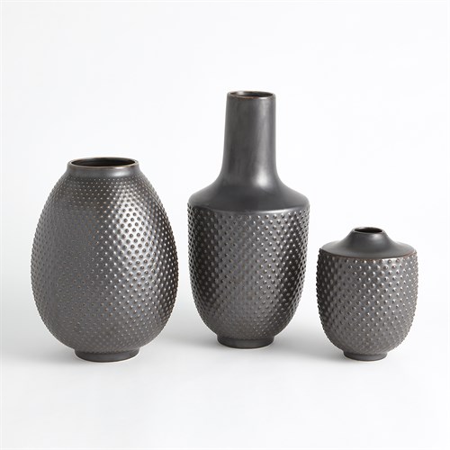 Dots Vase-Gunmetal Dots Vase-Gunmetal
