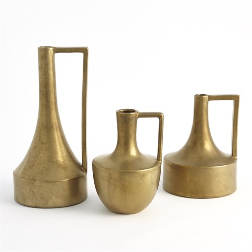 Handle Vase-Gold