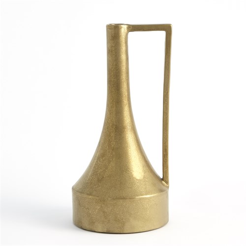 Long Neck Handle Vase-Gold Long Neck Handle Vase-Gold