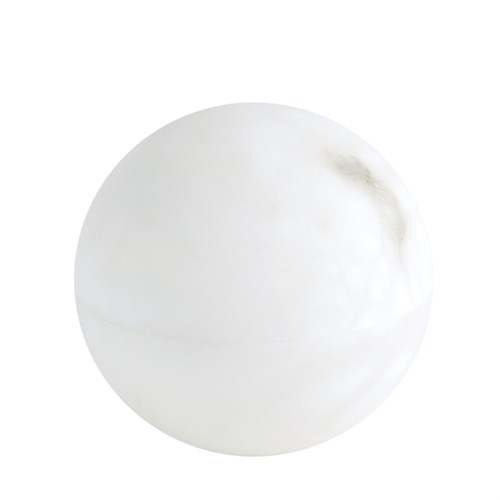 Alabaster Sphere Box-White Alabaster Sphere Box-White