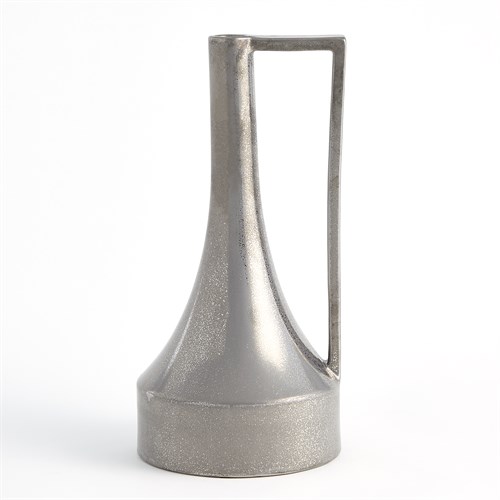 Long Neck Handle Vase-Silver Long Neck Handle Vase-Silver
