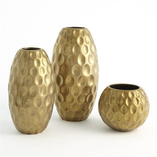Dimple Vase-Gold Dimple Vase-Gold