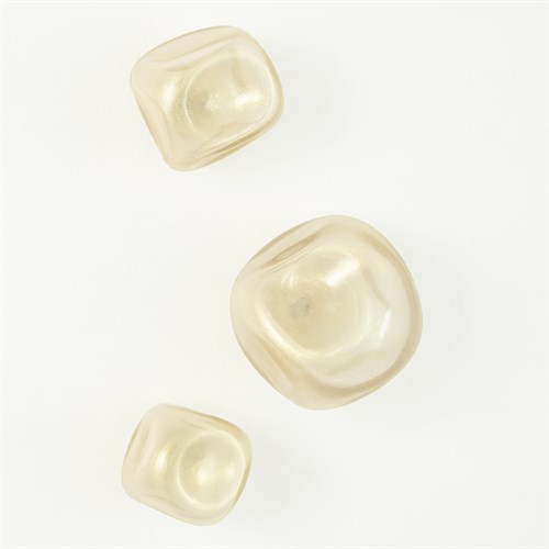 S/3 Wall Rocks-Frosted Gold