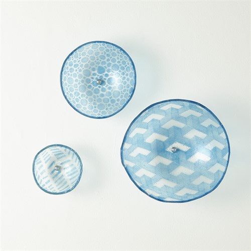 S/3 Wall Bowls-Blue