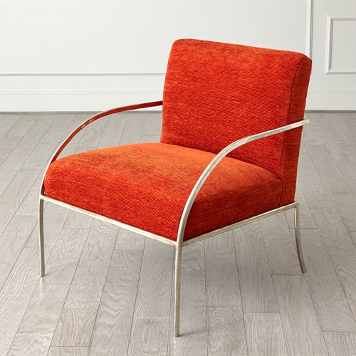 Swoop Chair-Orange-Nickel