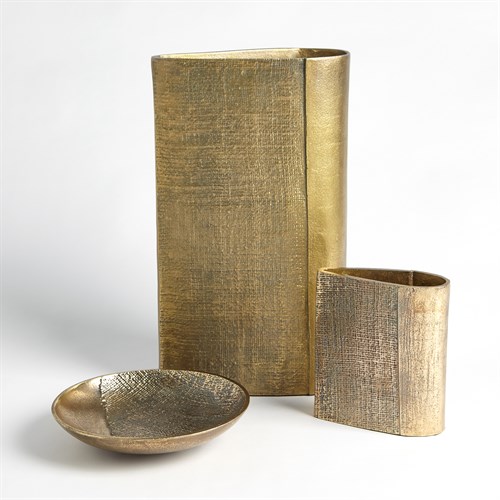 Linen Vases-Brass Linen Vases-Brass