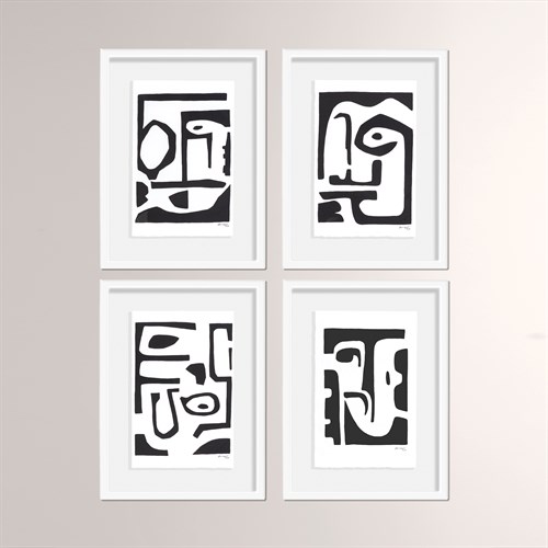 Faces and Places Framed Art-Black