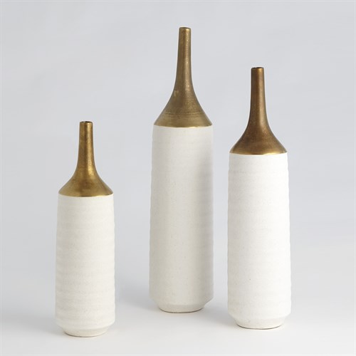 Two-Toned Vase-Gold/White