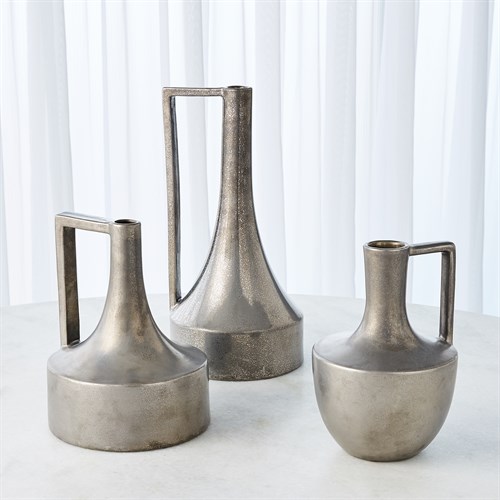 Handle Vase-Silver