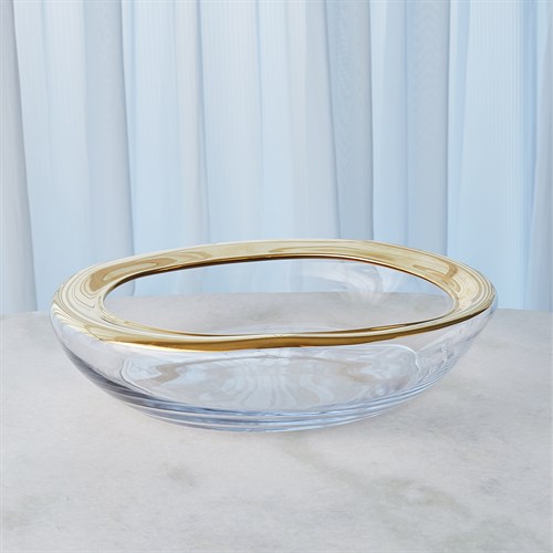 Organic Formed Bowl-Gold Rim