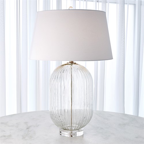 glass ribbed lamp