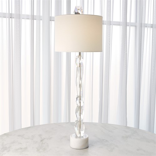 Facette Lamp W/White Marble Base
