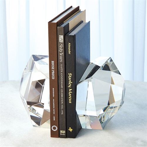 S/2 Crystal BookendsClear