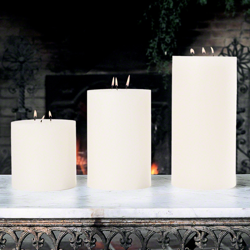 3 Wick Pillar Candle-Unscented-6 3 Wick Pillar Candle-Unscented-6