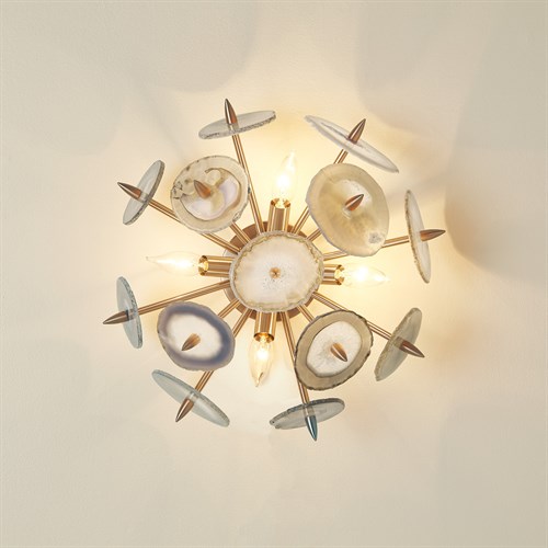 Agate Burst Sconce-Satin Nickel Agate Burst Sconce-Satin Nickel