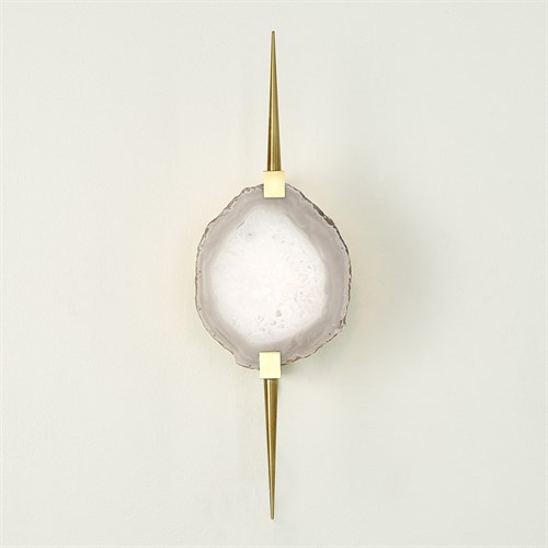 Eclipse Agate Sconce-Satin Brass Eclipse Agate Sconce-Satin Brass