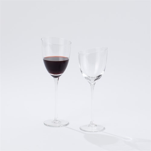 Asymmetrical Slant Wine Glass
