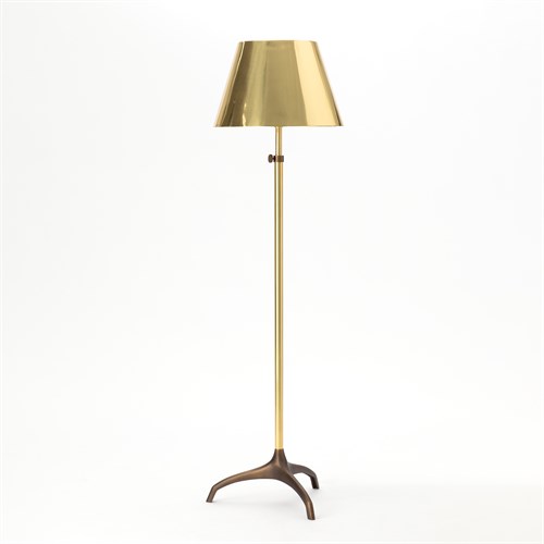 Simple Tripod Floor Lamp-Bronze/Brass