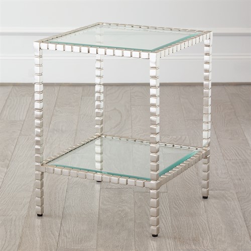 Cube Square Side Table- Nickel Cube Square Side Table- Nickel