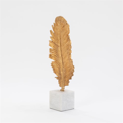 Feather Quill Sculpture-Gold
