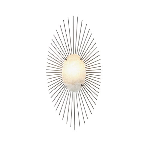 Radial Burst Electrified Wall Sconce-Silver-HW