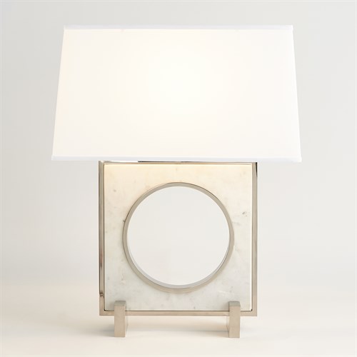 Passageway Table Lamp-Shiny Nickel-Square