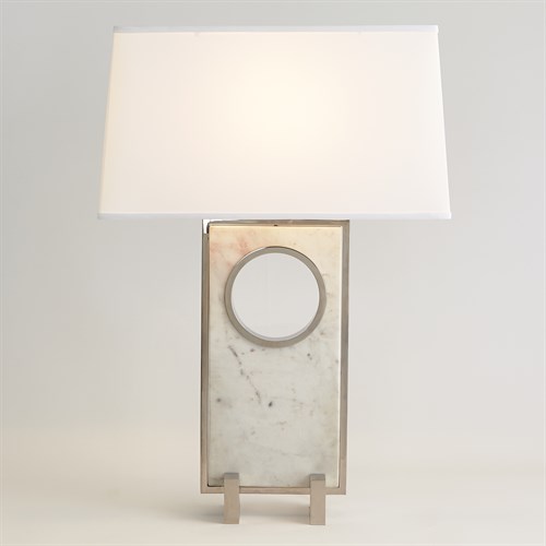 Passageway Table Lamp-Shiny Nickel-Wide