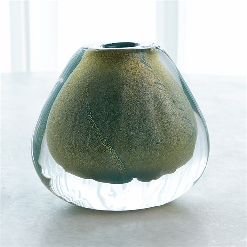 Conical Vase-Green Gold