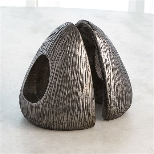 S/2 Yurt Shaped Bookends-Polished Iron S/2 Yurt Shaped Bookends-Polished Iron
