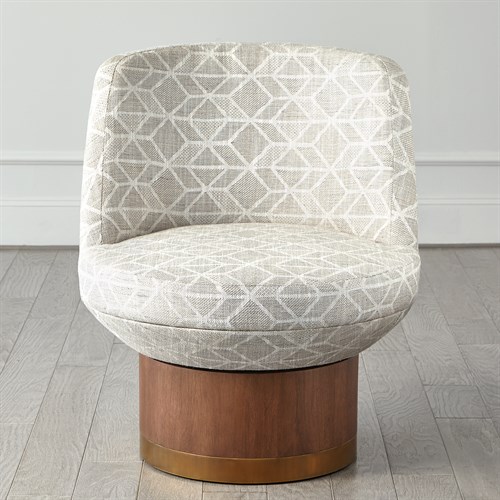 Brado Round Swivel Chair-Stone