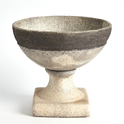 Raku Footed Compote-Sand Raku Footed Compote-Sand