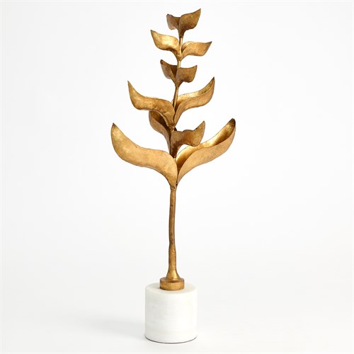 Heliconia Sculpture-Gold Leaf Heliconia Sculpture-Gold Leaf