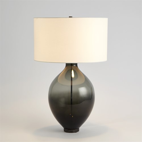 Amphora Glass Table Lamp-Grey