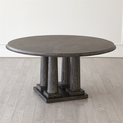 Titian Dining Table-Black Cerused Oak-60